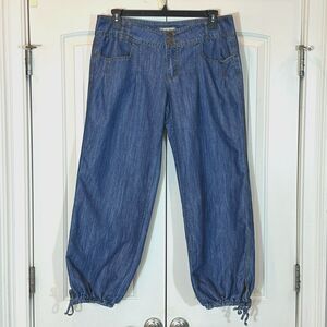 Women's Sapphire Red Quality Denim Blue Parachute Jeans Size 15/16